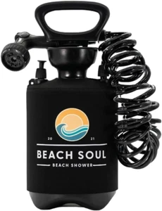 Beach Soul Beach Shower ? Portable Pressurised Shower ? Manual Pump - Insulat... - Picture 1 of 12
