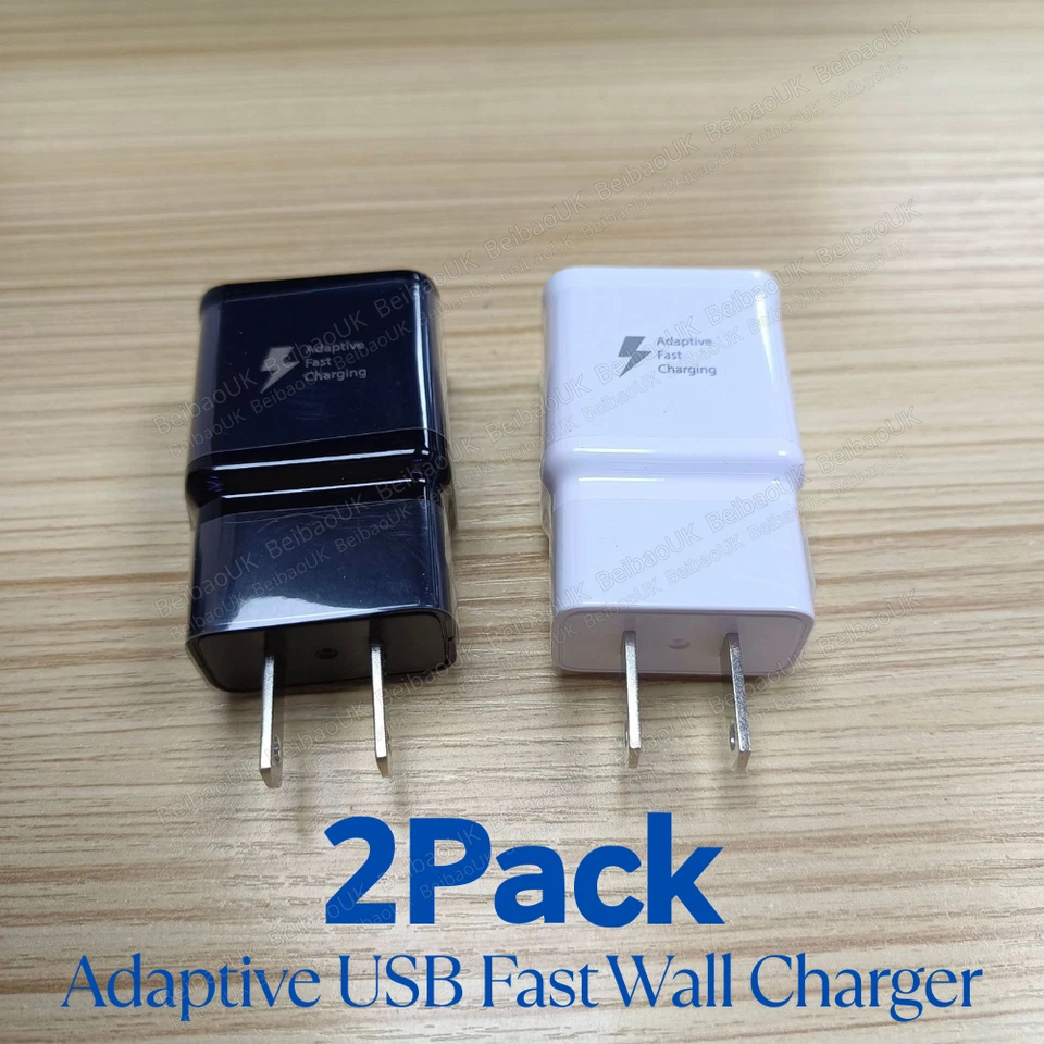 2-PACK USB Fast Charger Block Wall Power Adapter Head For Samsung Google Phone - Image 1 of 4
