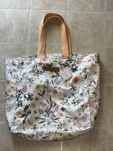 LAURA ASHLEY CANVAS REUSABLE BEACH TOTE - Picture 1 of 1