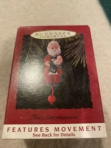 Hallmark Santa Ornament 1993 Thats Entertainment With Movement Rabbit Pops Out - Picture 1 of 4