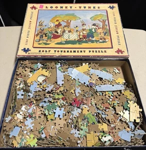Rare - Vintage Looney Tunes Golf Tournament Puzzle 1100 Pieces Complete 24 X 36 - Picture 1 of 5