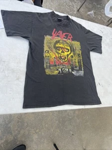 Rare Vintage 1990 Slayer Seasons In The Abyss Tour War Eagle Shirt Brokum group - Picture 1 of 20