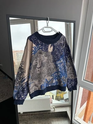 Sudadera De Colección Salvatore Ferragamo León Estampado Botánico Rara Años 80-90 Foto 1 de 4