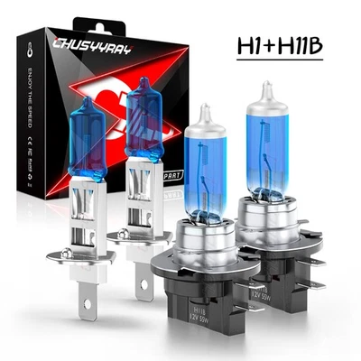 For Hyundai Elantra 2007-2009 2010 White Halogen Headlights Kit * 4 HI LO BEAM - Image 1 of 4