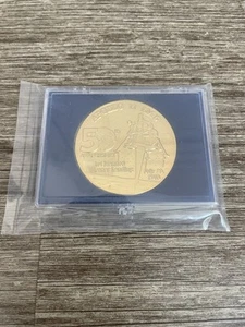 Grumman 50th Anniversary Apollo 11 Commemorative 24 karat Gold Plated Coin - Picture 1 of 2