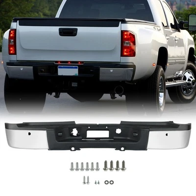 Steel - Rear Bumper Assembly for 2011-2014 Chevrolet Silverado 3500 HD w/ Park - Image 1 of 4