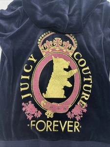VINTAGE JUICY COUTURE ZIP UP JACKET Velour KIDS SIZE 8/10 - Picture 1 of 4