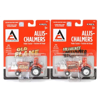 ERTL 1/64 Allis Chalmers Old Flame & Milwaukee Mudder Pulling Tractors 37958A - Image 1 of 3