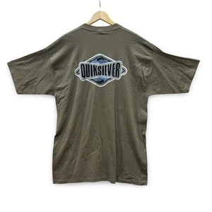 Vintage Quiksilver Boarding Company Graphic T Shirt Men XL Green 90s Y2K New Tag - Picture 1 of 11