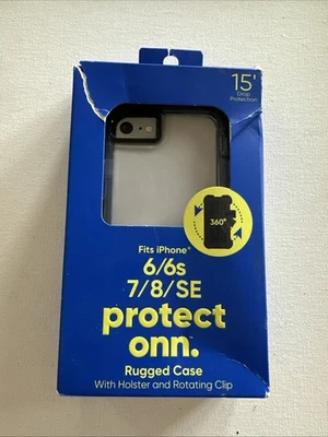 Funda Protectora Resistente con Funda y Clip Giratorio para iPhone 6/6s/7/8 SE Foto 1 de 2
