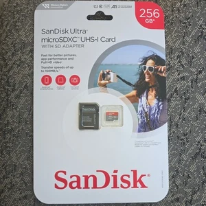 SanDisk Ultra 256GB Micro SD Card Class 150MB/s microSDXC UHS-I Sealed - Picture 1 of 2