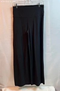 Athleta Elation Black Wide Leg Activewear Pants With Back Waist Pocket - Size M - Picture 1 of 7