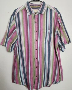 Territory Ahead Shirt Mens Button Up Multicolor Striped Knit Casual XLT - Picture 1 of 5