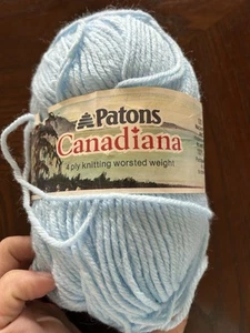 NEW Patons Candiana Acrylic Light Blue Yarn Color 29 1 Skein 4 Ply Worsted 3.5oz - Picture 1 of 4