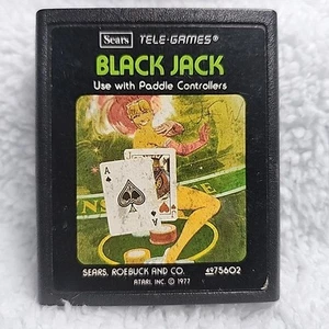 Cartuccia videogioco Atari 2600 Black Jack 1977 Sears Telegiochi 75602 - Foto 1 di 4