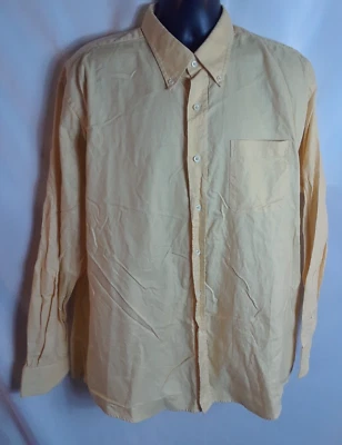 Camisa Martin XL Hombres Amarilla Manga Larga Botones Bolsillo Club Camisa 100% Algodón Foto 1 de 4