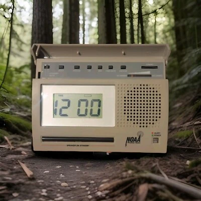 Oregon Scientific All Hazards Weather Radio NOAA Emergency Alert WR-3000 Clock - Image 1 of 4