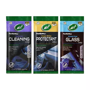 Turtle Wax Interior Cleaning Pouch With 30 Cleaning, Protectant & Glass Wipes - Picture 1 of 1