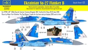 Decalcomanie aerodinamiche ungheresi 1/32 ucraine sukhoi su-27 ""FLANKER-B"" Fairford Air Show - Foto 1 di 4