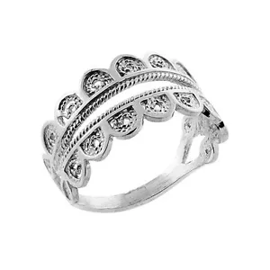 925 Sterling Silver Free Form Filigree Ring - Size 8.5 - Picture 1 of 1