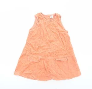 NEXT Girls Orange Cotton Blend A-Line Size 5-6 Years - Picture 1 of 12