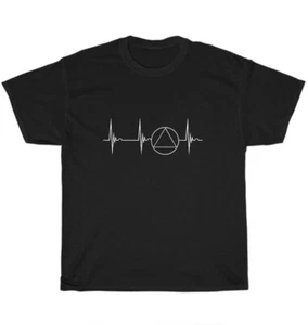 Sober Recover Sobriety Heartbeat EKG Pulse Abstinence T-Shirt Unisex Tee Gift - Picture 1 of 4