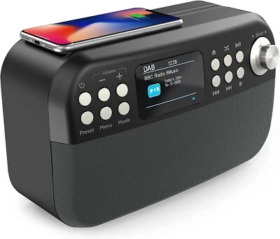 CD Player DAB/DAB+/FM Radio, Home Audio HiFi System USB MP3 Player QI Charging - Image 1 of 4