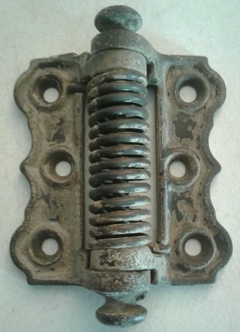 ANTIQUE CAST IRON SCREEN DOOR SPRING LOADED HINGE Door Hardware Cover