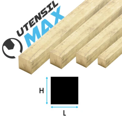 PROFILI IN OTTONE QUADRO PIENO - LUNGHEZZA 1 METRO - GRANDI DIMENSIONI - Immagine 1 di 4