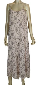 ELENA BALDI~NWT~BLUSH PINK SILK BLEND TIERED DRESS BRAIDED STRAPS ITALY SZ:M - Picture 1 of 11