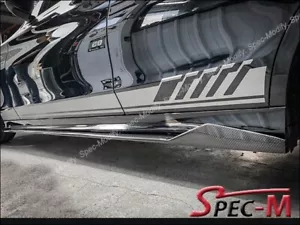 Labio de extensión de faldones laterales de fibra de carbono estilo V CF para Mercedes W205 C63 C63S AMG - Imagen 1 de 3