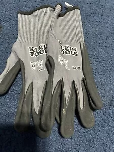 Pair Of Klein Working Gloves. Size Large. Gray And Black - Picture 1 of 1