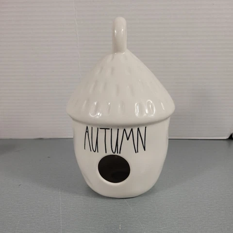 Rae Dunn 2019 Autumn Acorn Bird House-White/ready for your bird watching Cover