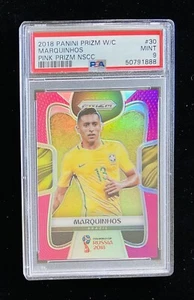 Tarjeta Panini Prizm World Cup Marquinhos Pink Prizm 2018 #1/8 PSA 9 - Imagen 1 de 2