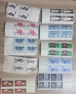 1960's U.S. 5 Cent Plate Blocks (57) Mint Not Hinged .228 Stamps Total. - Picture 1 of 6
