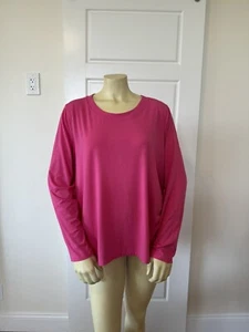 Athleta Threadllight MODAL RELAJADO MANGA LARGA ROSA INTENSO TALLA XL - Imagen 1 de 10