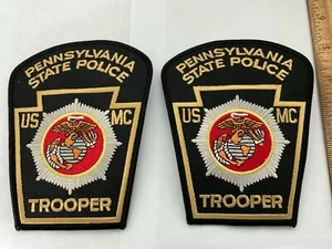 Pennsylvania State Police USMC collectable patch set new full size - Picture 1 of 2