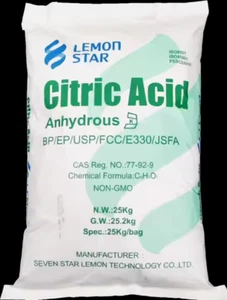 Citric Acid ANHYDROUS Food Grade Bath Brewing USP Grade 25kg - Picture 1 of 1