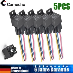 5x KFZ 12V 40A  Relais Öffner Schließer Auto Umschaltrelais Wechselrelais Sockel - Bild 1 von 10