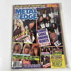 Metal Edge Magazine May 1990 Vol.34 #11 Whitesnake Skid Row Vince Neil Cinderall - Foto 1 di 11