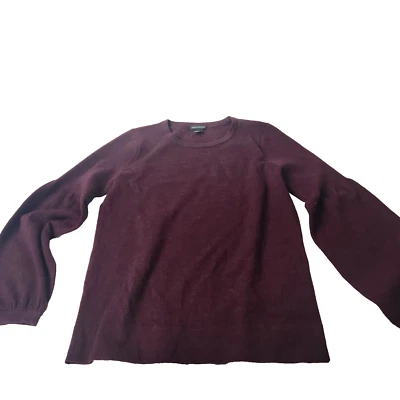 Club Monaco 女式中号针织紫色毛衣气球袖 — 第 1/4 张图片