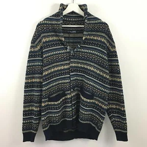 NEW Paul Jones Fair Isle Long Sleeve Cardigan Sweater Shawl Size L - Picture 1 of 5
