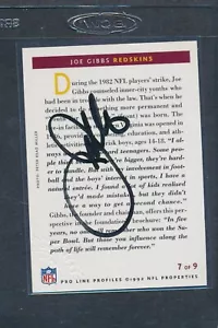 1992 Pro Line Profiles Certified Auto #133 Joe Gibbs (Coach) Redskins *F8706 - Foto 1 di 2