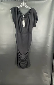 NWT Isabella Oliver Black Short Sleeve Ruched Maternity Bodycon Dress Size 4 - Picture 1 of 3