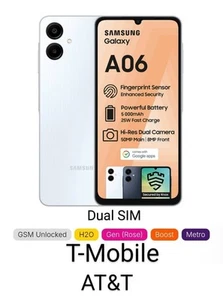 Samsung Galaxy A06 SM-A065M 64GB Dual SIM Global Unlocked T-Mobile/Mint/Metro - Picture 1 of 12