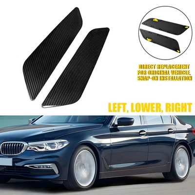 Tapicería de moldura de conducto de aire lateral de guardabarros de fibra de carbono para BMW 540d xDrive sedán G30 18 Foto 1 de 4