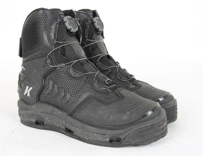Korkers River Ops BOA Wading Boot. Black,  Felt&Vibram Soles, 12.0 /61809/ - Image 1 of 4