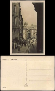 Cartoline Genua Genova (Zena) Via Wilson, Straßen-Ansicht 1920 - Picture 1 of 3