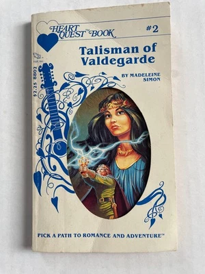 Vintage1983 TSR Heart Quest Book #2 Talisman of Valdegarde Pick a Path Paperback Foto 1 de 4