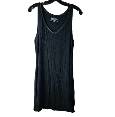 Vestido sin mangas Felina negro de tela suave quimise para dormir lencería para mujer talla grande” Foto 1 de 4